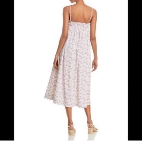 WAYF Nella midi shift dress size S floral spaghetti straps cottagecore pockets - Picture 2 of 12